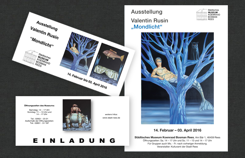 Ausstellungsankündigung, Museum Koenraad Bosman Rees – Mondlicht