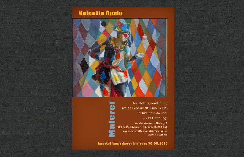 Ausstellungsankündigung, Bistro Gute Hoffnung Oberhausen